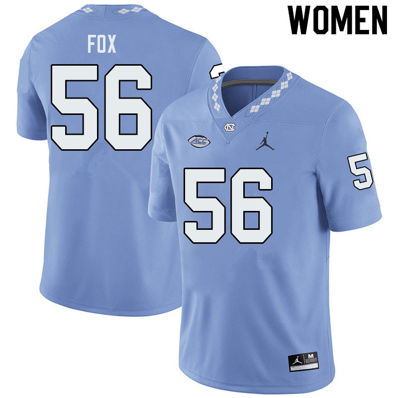 Jordan Brand Women #56 Tomari Fox North Carolina Tar Heels College Football Jerseys Sale-Blue